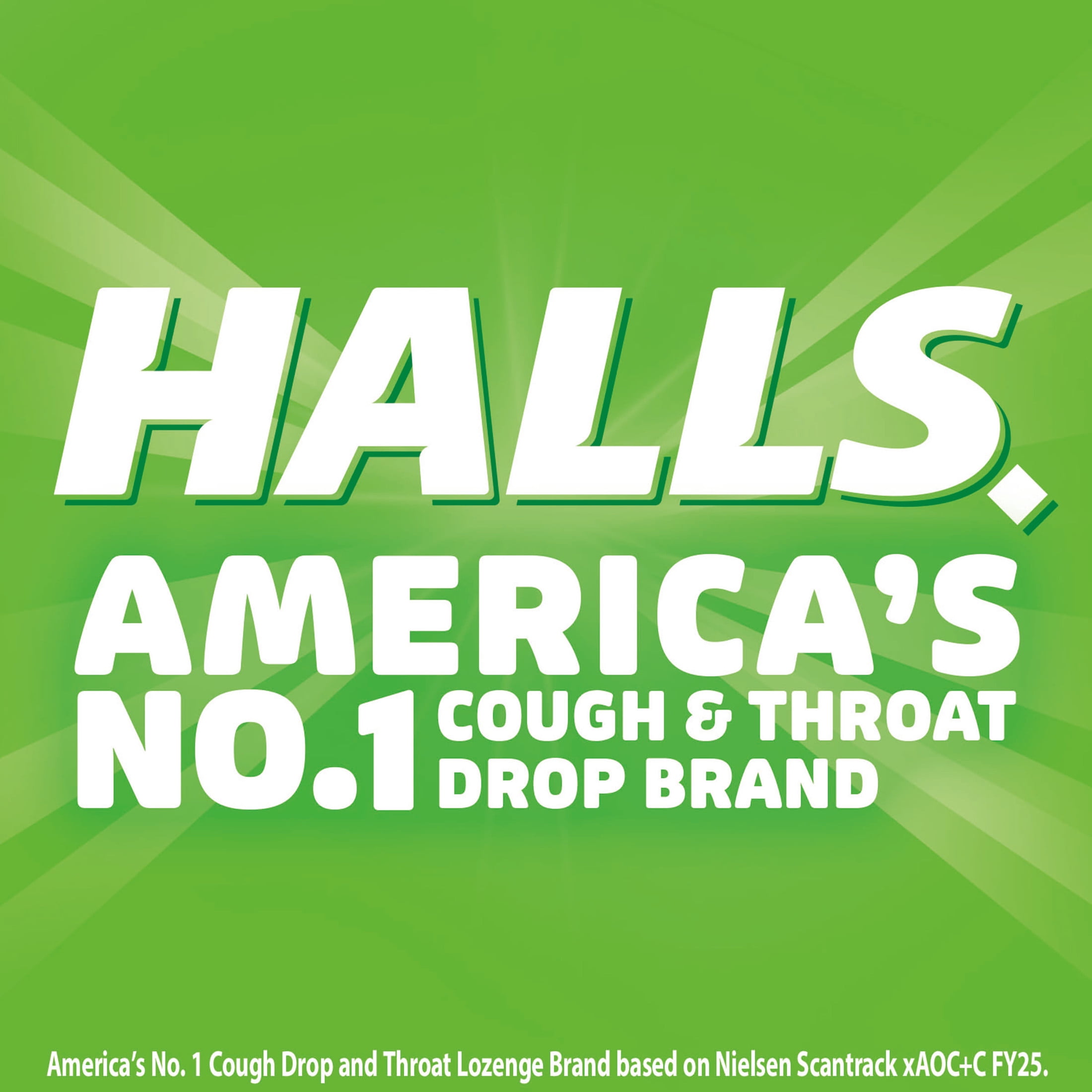 HALLS Throat Relief Green Apple Cough Drops, FSA/HSA Eligible, Value Pack, 80 Drops