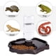 thumbnail image 3 of Furpaw Dispensador de agua para reptiles, 2 en 1, dispensador de alimentos a prueba de derrames, cuenco de plástico para tortuga Gecko -Café negro ER, 3 of 5