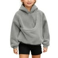 thumbnail image 2 of Aihuaihua Pet Carrier Hoodies for Girls Boys Fuzzy Hoodies Oversized Front Pouch Sweatshirt with Puppy Dogs and Cat Pocket 3-14Y, 2 of 8