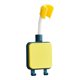 thumbnail image 5 of Soporte de ducha ajustable con ganchos para baño de hotel. Amarillo, 5 of 9