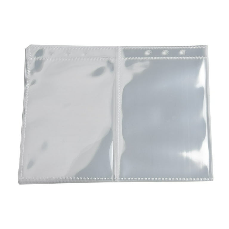 Ruibeauty 10Pcs A5 Binder Sleeves 2P Photo Album Binder Refill Inner Cards  Photocard,Transparent 