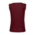 thumbnail image 4 of WAYUTE Women's Tank Tops V Neck Undershirt Sleeveless Button Down Casual Slim Fit Undershirt T Shirt Classic Outdoor Streetwear, 4 of 6