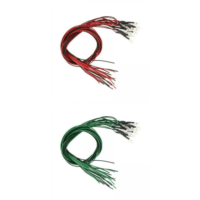 Mini diodos LED de 20X3mm precableados con cable DC3-6V para juguete DIY