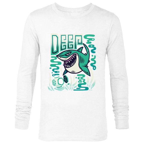 Disney and Pixar’s Finding Nemo Bruce the Shark Deep - Long Sleeve T-Shirt for Men - Customized-White