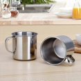 thumbnail image 4 of 6Pcs/Set Double Wall - Comfortable Wider Handle Stainless Steel Coffee Cup Small Camping Mugs Small Metal Cup Durable Tea Mug Cup for Camping, 4 of 4