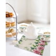 thumbnail image 4 of Spring Pink Roses Kitchen Dish Towels for Drying Dishes Set of 4, Pastoral Eucalyptus Leaves Rustic Burlap Waffle Weave Microfiber Hand Tea Bathroom Towels Quick Dry & Absorbent Towel 12x12, 4 of 7