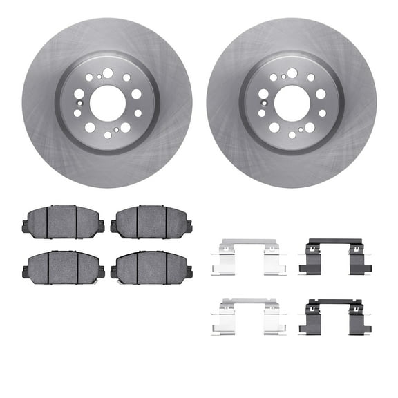 Dynamic Friction Company Front Brake Rotors with 5000 Advanced Brake Pads includes Hardware 6512-59203