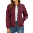 thumbnail image 1 of Padded Warm Jackets Womens Classic Retro Pilot bomber Jackets Quilted Coats Zip Up, 1 of 6