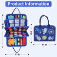 thumbnail image 3 of Tablero Ocupado Tablero ocupado de fieltro para niños, habilidades básicas para la vida, tableros de aprendizaje, juguetes, regalo (azul real), 3 of 7