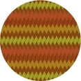 thumbnail image 1 of Ahgly Company Indoor Round Patterned Caramel Brown Area Rugs, 3' Round, 1 of 6