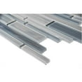 thumbnail image 2 of The Tile Life Rebel Brick 12" x 12" Gray Brushed Glass Mosaic Wall Tile, 1 Sheet, 2 of 5