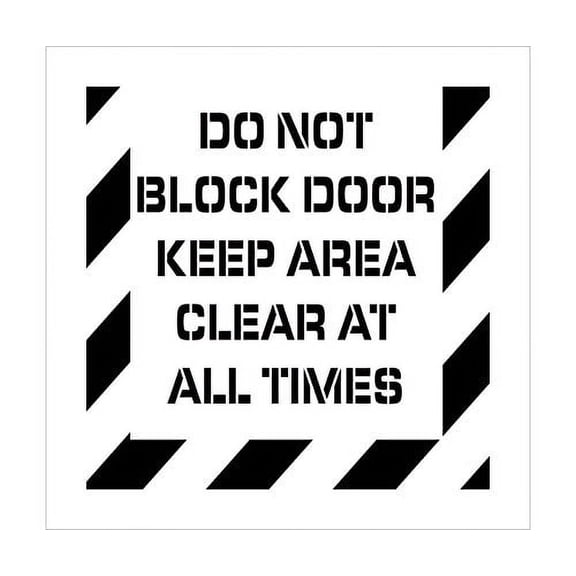PMS235 Polyethlyene 060 (Stencils) National Marker Do Not Block Door Plant Marking Stencil