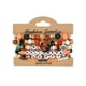 thumbnail image 2 of Conjunto de pulseras de Halloween | Pulseras elásticas apilables con cuentas en capas góticas | Encantos de calabaza de calavera de murciélago fantasma | Metal de resina multicolor | Joyería Festiva, 2 of 6