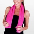 thumbnail image 3 of 12" x 44"- 100% Turkish Cotton Fuchsia Gym Towel, 3 of 9