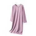 thumbnail image 3 of Long Sleeve Bathrobe for Women Fluffy Women's Nightgowns & Sleepshirts Oversize Cozy Women's Robes House Womens Robe Purple, 3 of 4