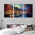 thumbnail image 3 of Nawypu  Amsterdam City 17 Canvas Art - Home Decor Wall Art Print Poster Painting 12''x16''X3 Panels, 3 of 4