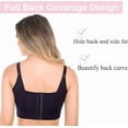 thumbnail image 2 of Super Push Up Bra Smoothing Back Fat Bra with Support Comfortable Seamless T Shirt Bra Full Coverage Deep Cup Bra Brown 40DD, 2 of 5