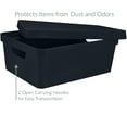 Simplify Plastic Medium Vinto Plastic Storage Box with Lid in Charcoal