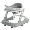 Ubravoo 2 in 1 Baby Walker, Toddler Baby Push Walker with Removable Feeding Tray and Music Tray(Without Battery), Foldable Activity Walker for 6-18 Months Boys and Girls (Gray)