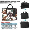 thumbnail image 6 of YFYANG 15.6 inch Universal Laptop Bag Oxford Cloth Laptop Sleeve, Multi-functional Brown Vintage Leaf Texture Notebook Computer Messenger Bag Handbag, 6 of 8