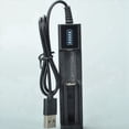 thumbnail image 1 of 10X Cargador de BateríA USB 1 Ranura Cargador de BateríA de Litio Recargable de Carga RáPida Universal para 18650 26650 14500 16340, 1 of 5