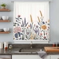thumbnail image 5 of Spring Floral Sheer Curtains 84 Inches Long, Farmhouse Flowers Elegant Pastoral Light Filering Curtains, Breathable Simi Curtain Privacy Drapes for Living Room Bedroom Lightweight Window Treatment, 5 of 9