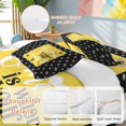 thumbnail image 4 of Yellow Black Bee Queen Size Comforter Set, Home Is Where Your Honey Is Honeycomb Daisy Bedding for All Seasons, 4 Pcs Bed Set, 1Quiltcover (90"x92") ,1Sheet(94"x116"), 2Pillowcases (30"x20"), 4 of 9