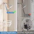 thumbnail image 2 of VANCORE Shower Caddy, Upgraded Extended Length Shower Caddy Over Showerhead No Blocking to Shower Head, Rustproof Shower Organizer with Hooks Shampoo Soap Holder, Bathroom Large Hanging Shower Caddy, 2 of 6