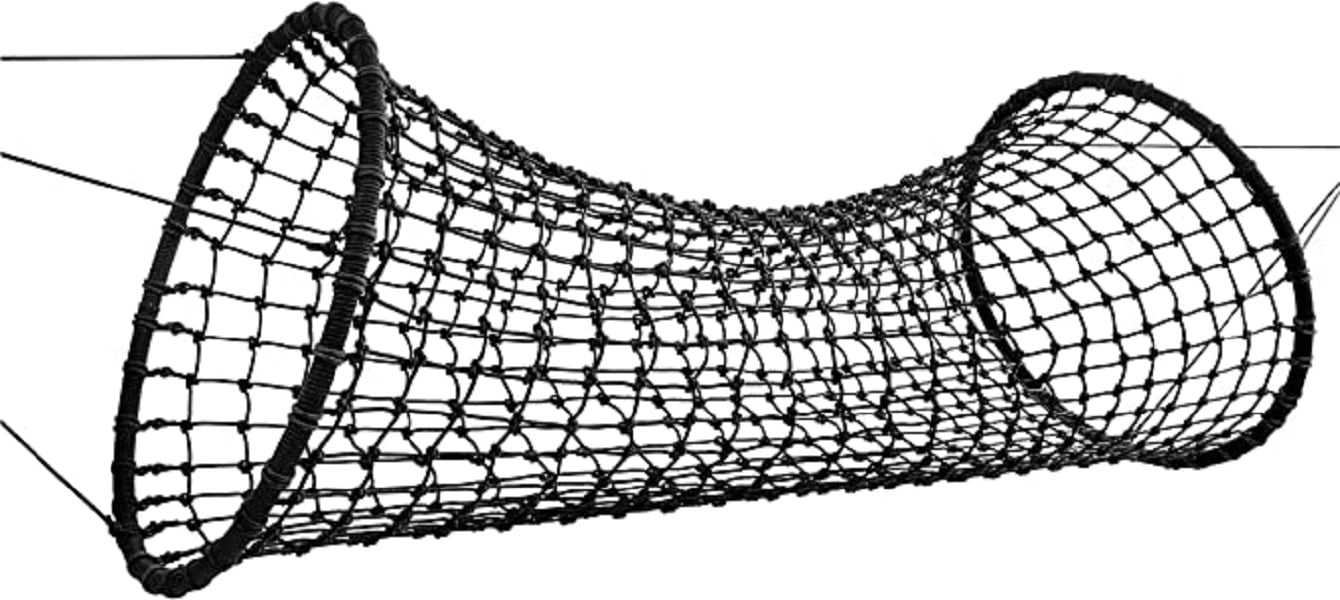 HearthSong 6-Foot Weather-Resistant Hanging Woven Rope Tunnel