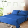 thumbnail image 3 of LBRO2M Cooling Bamboo Sheets Set, Hotel Luxury Silky Breathable 4Pcs/6Pcs Bedding Sheets & Pillowcases(California King, Navy Blue), 3 of 6