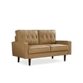 thumbnail image 4 of Uspridefurniture Acire 57.5" Faux Leather Cushion Back Loveseat, Camel, 4 of 5