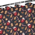 thumbnail image 3 of Dark Christmas Drink and Cookie Pattern Shower Curtain 36"x72" ,Bathroom Decorative Shower Curtains Set with 12 Hooks,Modern Waterproof Washable Shower Curtain, 3 of 6