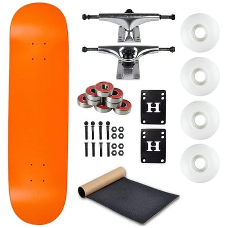 Moose Complete Skateboard Neon Orange 7.75  With Silver Trucks and White Wheels price history on PriceWatchPro