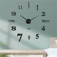 thumbnail image 3 of VerPetridure Clock From Wall To Wall Adhesive Mirror Large Clock For The Living House, 3 of 5