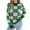 Green, variant on Fgnfyis Christmas Winter Snowflake Grid Pattern Pullover Sweater Long Sleeve Knitted Casual Sweaters for Women for Warm Blouse Tunic Winter Red S