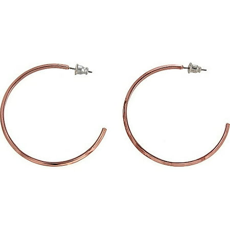 Alexa Starr Thin Smooth Knife Edge Copper Hoop Earrings