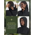 thumbnail image 3 of BALEAF Women's Sun Jackets No Insert Lightweight Hiking Hoodie UPF 50+ Workout Mosquito Clothes Long Sleeve UV with 2 Pockets Black L, 3 of 7
