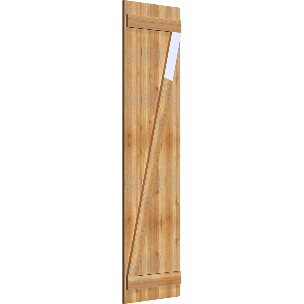 21 1/2"W X 78"H Timbercraft Four 5 3/8" Boards Joined Board-N-Batten Shutters W/Z-Bar, Rough Sawn Western Red Cedar (Per Pair)