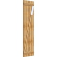 thumbnail image 2 of 21 1/2"W X 78"H Timbercraft Four 5 3/8" Boards Joined Board-N-Batten Shutters W/Z-Bar, Rough Sawn Western Red Cedar (Per Pair), 2 of 13