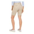 thumbnail image 2 of CHARTER CLUB Womens Beige Stretch Pocketed Mid Rise Bermuda Shorts 14, 2 of 2