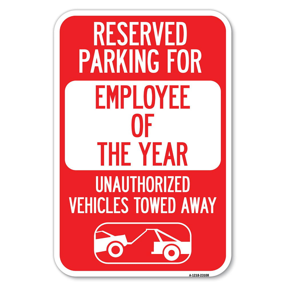 12" x 12" Employee Parking Only Sign Exterior Aluminum 