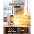 thumbnail image 3 of Calefactor portátil de interior QQT PTC cerámico 1200 W blanco, 3 of 6