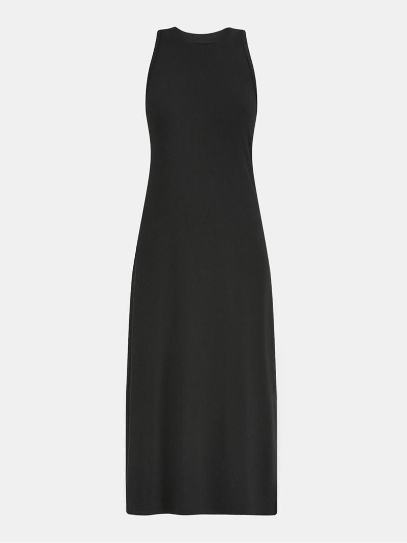Time and Tru Women's Midi Column Dress, Sleeveless, Relaxed Fit, Breathable  Stretch Fabric, Slit Skirt, Sizes XS to XXXL - Walmart.com