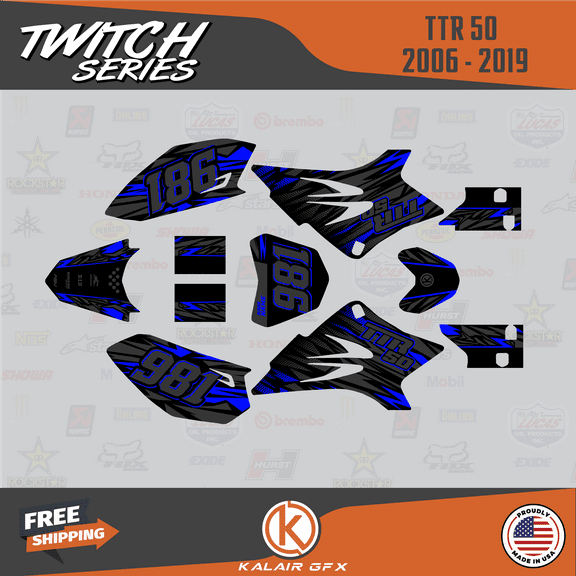 Kalair GFX Graphics Kit for Yamaha TTR50 (2006-2023) Twitch Series