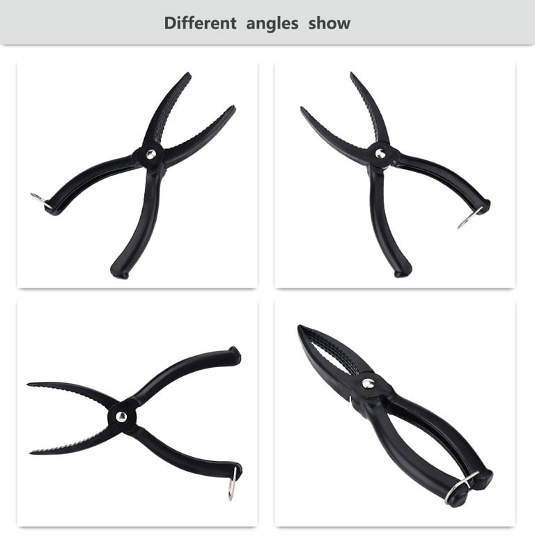 VBESTLIFE Fishing Pliers Saltwater Hook Remover Pliers Fishing Gripper Gear Tool ABS Grip Tackle Fish Lip Holder Trigger Clamp with Ring