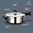 thumbnail image 2 of Stellar Stainless Steel Mirror Finish Pressure Cooker Lid With Gasket 3.5 Liters | Rivet Less Handle | Induction & Gas Base | 7 Yrs Warranty, 2 of 5