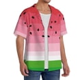 thumbnail image 2 of Yiaed Watermelon Print Mens Casual Wrinkle Free Shirts Short Sleeve Button Down Summer Stretch Dress Shirt-Medium, 2 of 5