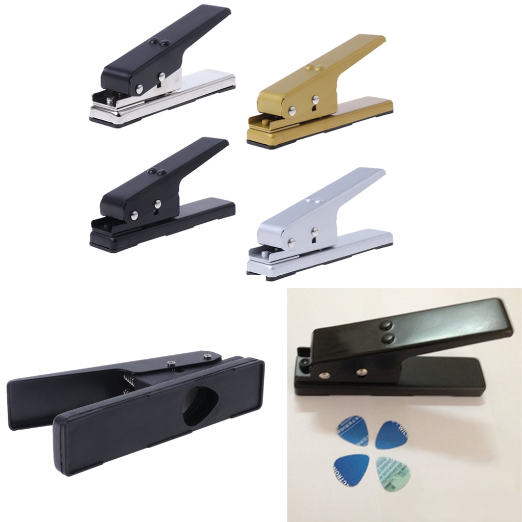 Aellinatey Guitar Picks DIY Plectrum Punch Maker Metal Cutter Pick Shears Abrasive Paper