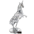 thumbnail image 6 of Matashi Home Decorative Tabletop Showpiece Chrome Plated Crystal Studded Silver Unicorn Ornament, 6 of 8