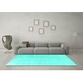 thumbnail image 3 of Ahgly Company Indoor Rectangle Solid Turquoise Blue Modern Area Rugs, 5' x 7', 3 of 4